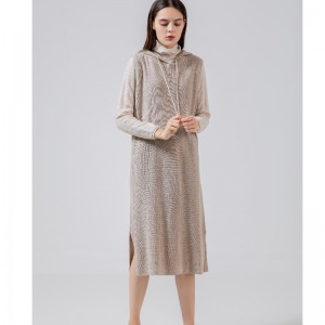 Moderigtigt Casual Alsidig Knit Hoodie Long Vest 69050#